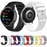 Voor Samsung Galaxy Watch5 40 mm / 44 mm / Watch5 Pro 20 mm pokdalige zilveren gesp siliconen horlogeband