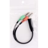 3.5 mm Jack Microphone + Earphone kabel voor iPhone 5 / iPhone 4 &amp; 4S / 3 g / 3G / iPad 4 / iPad mini 1 / 2 / 3 / nieuwe iPad / iPad 2 / iTouch / MP3  lengte: 17cm