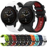 Voor Garmin Forerunner 955 22mm tweekleurige sport siliconen horlogeband (oranje + zwart)