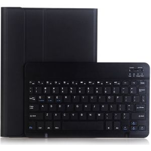 A102 voor iPad 10 2 inch ultradun afneembaar Bluetooth-toetsenbord lederen draagtas met standaard functie (zwart)