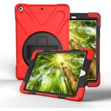 Voor Galaxy Tab S4 10.5 T830/T835 360 Graden Rotatie PC + Siliconen beschermhoes met houder &amp; handband(Rood)