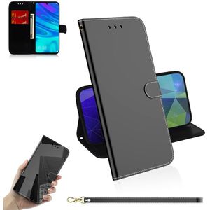 Voor Huawei Enjoy 9s / Honor 10i / 20i / 20 Lite / P Smart Plus 2019 Mirror-like Magnetic Attraction Horizontal Flip Leather Case with Lanyard  Support Holder &amp; Card Slot &amp; Wallet(Black)