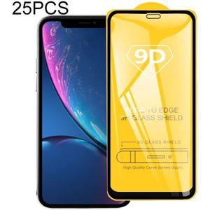 25 PCS 9H 9D Screen Tempered Glass Screen Protector voor iPhone XR / iPhone 11