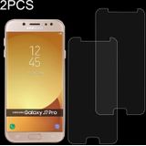 2 stuks voor Galaxy J7 (2017) (EU versie) 0 26 mm 9H oppervlaktehardheid 2.5D Explosieveilig niet-volledig scherm getemperd glas scherm Film