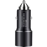 ACC-198 PD 20W + QC3.0 38W Dual Ports Metal Car Charger (Black)