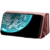 Voor Samsung Galaxy A70 / A70s Skin Feel Zipper Horizontale Flip Lederen case met Holder &amp; Card Slots &amp; Photo Frame &amp; Lanyard &amp; Long Rope (Rose Gold)