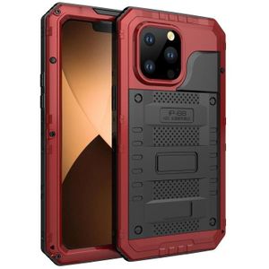 For iPhone 14 Pro Max Shockproof Waterproof Dustproof Metal + Silicone Phone Case(Red)