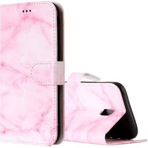 Voor Galaxy J5 (2017) (EU versie) roze Marble Pattern horizontale Flip lederen draagtas met houder &amp; kaartsleuven &amp; portemonnee