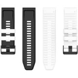 Voor Garmin Fenix 7 26mm tweekleurige siliconen horlogeband (wit zwart)