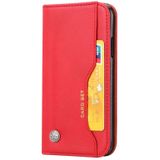 Knead huidtextuur horizontale Flip lederen case voor iPhone XS Max  met foto frame &amp; houder &amp; kaartsleuven &amp; portemonnee (rood)