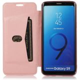 Voor Samsung Galaxy S9 Bronzing Plating PU + TPU Horizontale Flip Leren Case met Houder &amp; Card Slot (roze paars)