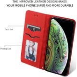 Retro huid voelen Business magnetische horizontale Flip lederen case voor iPhone 11 Pro Max (rood)