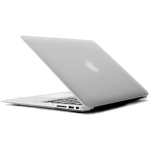 MacBook Air 13.3 inch 4 in 1 Frosted patroon Hardshell ENKAY behuizing met ultra-dun TPU toetsenbord Cover en afsluitende poort pluggen Wit