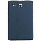 Voor Samsung Galaxy Tab E 9.6 T560 / T561 / T565 / T567V Dual-vouwen Horizontale Flip Tablet Leren Case met Houder (Royal Blue)