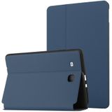 Voor Samsung Galaxy Tab E 9.6 T560 / T561 / T565 / T567V Dual-vouwen Horizontale Flip Tablet Leren Case met Houder (Royal Blue)