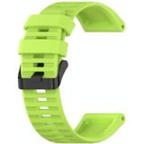 Voor Garmin Fenix 3 Sapphire 26mm Horizontale Textuur Siliconen Horlogeband met Removal Tool (Lime Groen)