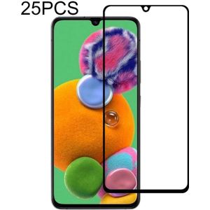 25 PCS 9H Surface Hardness 2.5D Full Glue Full Screen Tempered Glass Film voor Galaxy A91