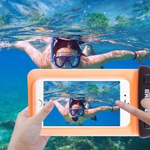 Transparante HAWEEL universeel Waterdicht tas met Lanyard voor iPhone 6 &amp; 6 Plus / 6S &amp; 6S Plus  Samsung Galaxy S6 / S5 / Note 5(Oranje)