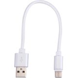 20cm Geweven stijl USB-C / Type-C Male 3.1 naar USB 2.0 mannelijke Data Sync laad Kabel  Voor Samsung Galaxy S8 &amp; S8 PLUS / LG G6 / Huawei P10 &amp; P10 Plus / Xiaomi Mi6 &amp; Max 2 nl andere Smartphones(zilver)