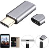 Aluminium Micro USB naar USB 3.1 Type-C Converter Adapter voor Nokia N1  MacBook 12 inch  Xiaomi Mi 4C  LeTV Smartphone (grijs)