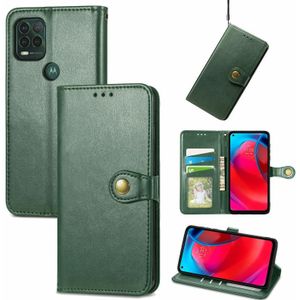 Voor Motorolamoto G Stylus 5G Solid Color Leather Buckle Case met Lanyard &amp; Photo Frame &amp; Card Slot &amp; Wallet &amp; Stand-functie