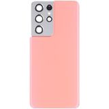 Batterij Achterklep met Camera Lens Cover voor Samsung Galaxy S21 Ultra 5G (Pink)