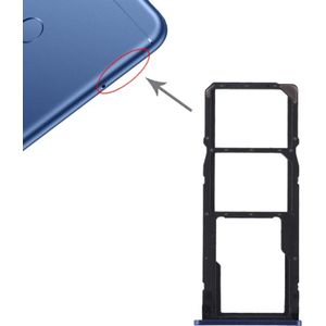 2 SIM-kaart lade + micro SD-kaart lade voor Huawei Honor Play 7C (blauw)