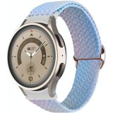 Voor Samsung Galaxy Watch 5 / Watch 5 Pro / Watch 4 Weave kleurverloop horlogeband (blauw roze)