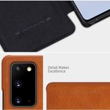 Voor Samsung Galaxy Note 20 NILLKIN QIN-serie Crazy Horse Texture Horizontale Flip Lederen case met kaartsleuf (rood)