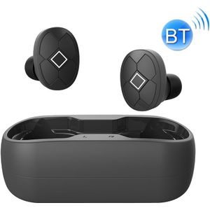 V5-TWS Bluetooth V 5.0 draadloze stereo headset met Oplaadetui  ondersteunt intelligent koppelen &amp; SIRI Voice (zwart)