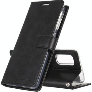 Voor Samsung Galaxy S20 FE GOOSPERY BLUE MOON Crazy Horse Texture Horizontale Flip Lederen case met bracket &amp; card slot &amp; wallet(zwart)