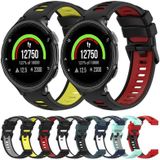 Voor Garmin Forerunner 235 Tweekleurige siliconen horlogeband (zwart + wit)