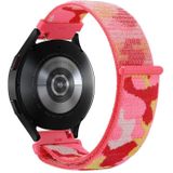 Voor Samsung Galaxy Watch5 40 mm / 44 mm / Watch5 Pro Camo Nylon Loop horlogeband (rode camouflage)