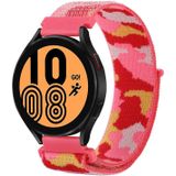Voor Samsung Galaxy Watch5 40 mm / 44 mm / Watch5 Pro Camo Nylon Loop horlogeband (rode camouflage)