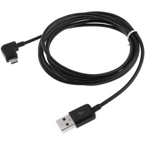 90 Graden Micro USB Poort USB Data Kabel voor Samsung Galaxy S6 / S5 / S IV / i9500 / i9300 / N7100 / Tab 3 / Tab Pro / i9500/ i9300 / Nokia / LG / BlackBerry / HTC / Amazon Kindle / Sony Xperia etc  Kabel lengte: 2 meter (zwart)