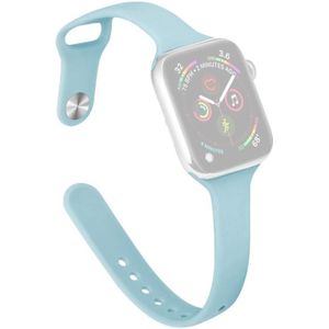 Slimming Silicone Replacement Watchband For Apple Watch Series 7 41mm / 6&amp;SE&amp;5&amp;4 40mm / 3&amp;2&amp;1 38mm(Emerald Green)
