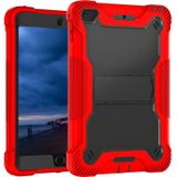 Silicone + PC Shockproof Protective Case with Holder For iPad mini  / mini 4(Red + Black)