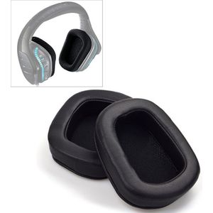 2 stuks voor Logitech G633 G933 oortelefoon kussen cover earmuffs vervanging Earpads met mesh (leder)