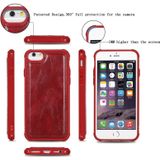 Voor iPhone 6 / 7 / 8 multifunctioneel retro afneembaar magnetisch horizontaal lederen hoesje met kaartsleuven &amp; houder &amp; portemonnee &amp; fotokader(rood)