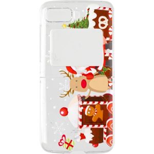 Voor Motorola Razr 2022 Opvouwbare Kerst Gekleurde Schilderen PC Telefoon Case (Kerst Huis)