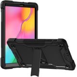 For Samsung Galaxy Tab A 10.1  Silicone + PC Shockproof Protective Case with Holder(Black)
