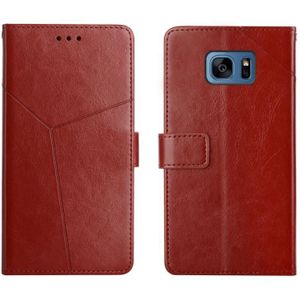 Voor Samsung Galaxy S7 Edge y Stitching horizontale flip lederen telefoonhoesje