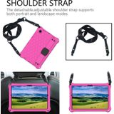 Voor Galaxy Tab A8 10.5 2021 X200 / X205 Honeycomb Eva + PC Tablet Case met riem (Rose Red + Black)