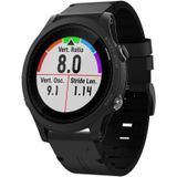 Voor Garmin Forerunner 935 22mm lederen stalen gesp horlogeband