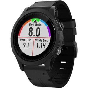 Voor Garmin Forerunner 935 22mm lederen stalen gesp horlogeband