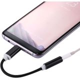 USB-C / Type-C Male naar 3.5mm Female golf structuur Audio Adapter voor Samsung Galaxy S8 &amp; S8 PLUS / LG G6 / Huawei P10 &amp; P10 Plus / Oneplus 5 / Xiaomi Mi6 &amp; Max 2 / en andere Smartphones  Lengte: over 10cm(zwart)