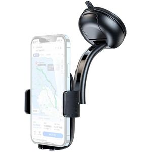 USAMS ZJ063 Car Center Console Retractable Phone Holder for 4.7-7.2 inch Mobile Phones (Black)