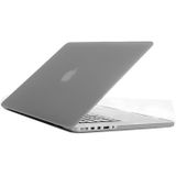 MacBook Pro Retina 15.4 inch Frosted structuur hard Kunststof Hoesje / Case (grijs)