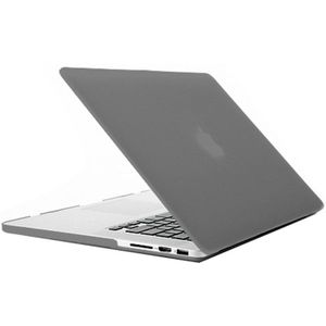 MacBook Pro Retina 15.4 inch Frosted structuur hard Kunststof Hoesje / Case (grijs)