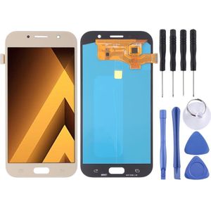 LCD-scherm en digitizer volledige assemblage (OLED-materiaal) voor Galaxy A7 (2017)  A720F  A720F/DS (goud)